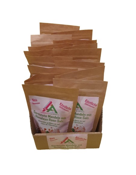 Amandes grillées au sel de l'Himalaya: carton 20*100 gr